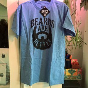 NWT Brisco Brands Beards Are Better Men's T-shirt - Size M